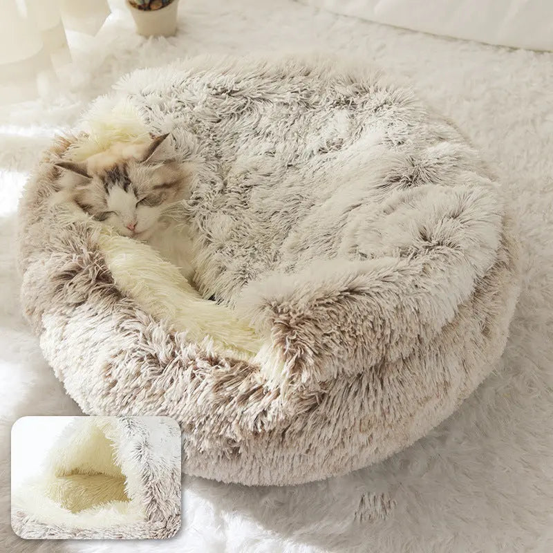 Refuge Confortable en Peluche pour Chats CJ