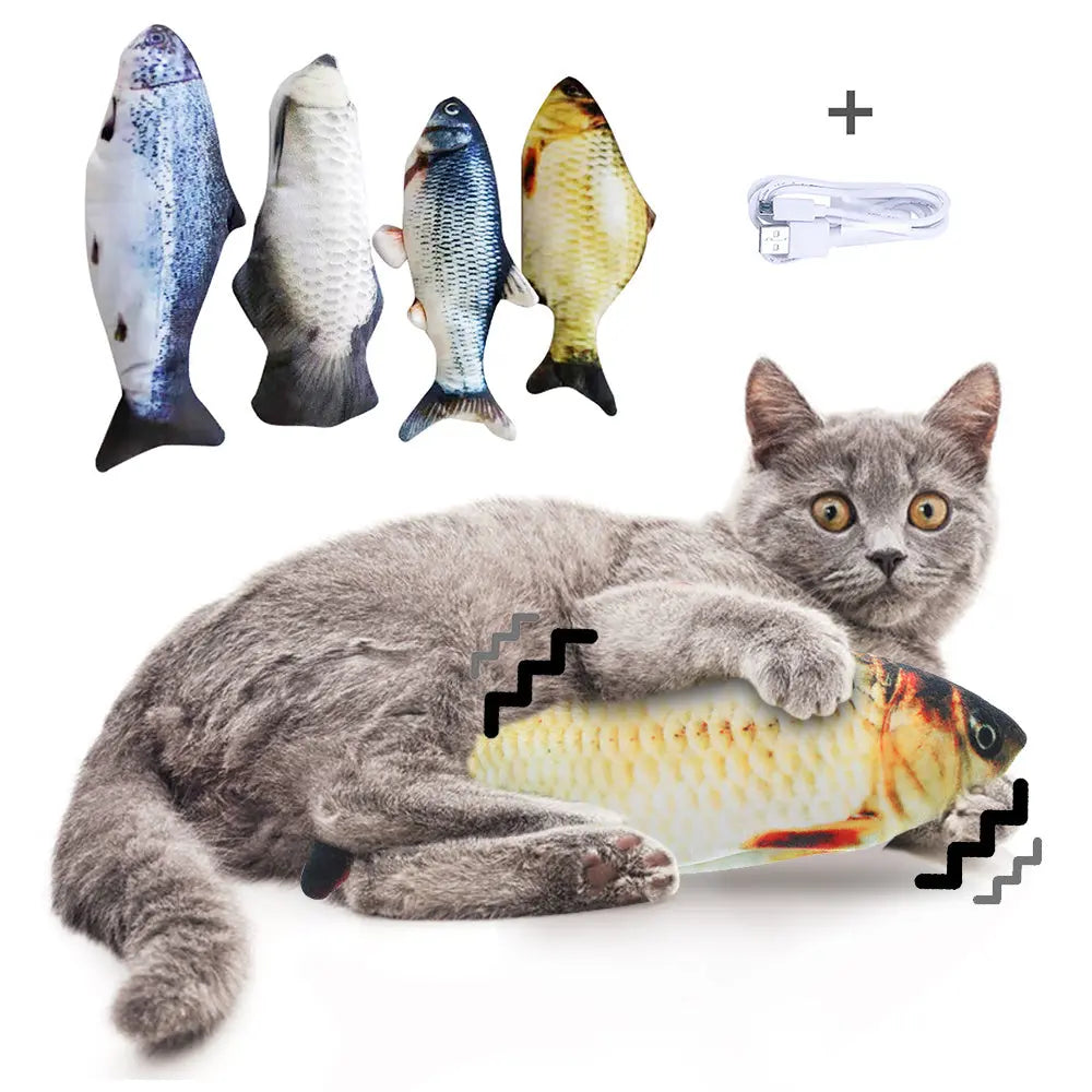 Jouet poisson interactif pour chat CJ
