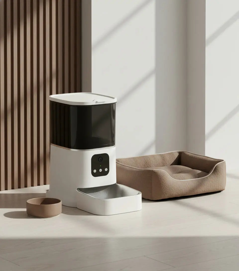 Distributeur de croquettes connecté pour chat – Grande capacité – Voix & App null